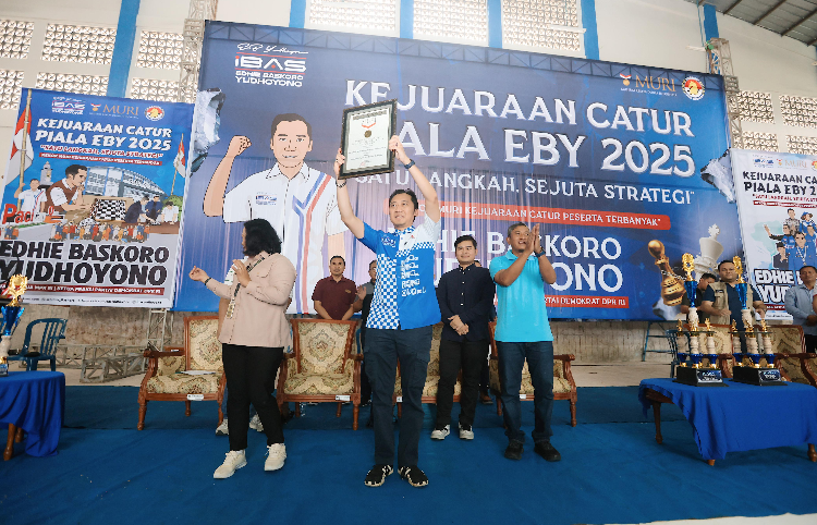 Kejuaraan Catur Piala EBY 2025 Catat Rekor MURI Peserta Terbanyak, IBAS: Satu Langkah Sejuta Strategi